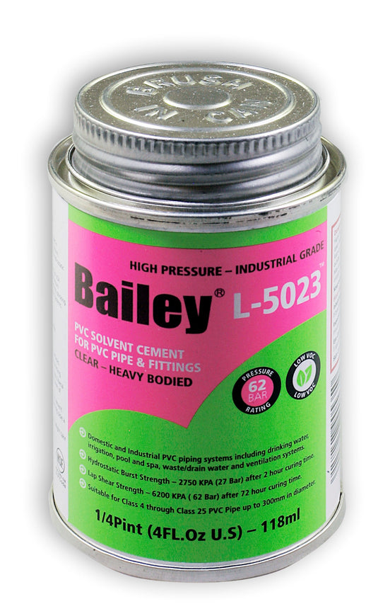 BAILEY HIGH PRESSURE PVC SOLVENT CEMENT (L-5023)