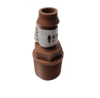 EMJAY BROWN DRIP MALE ADAPTOR 17MMX 3/4