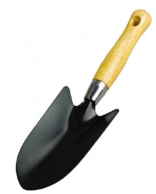 HAND TROWEL WITH WOODEN HANDLE