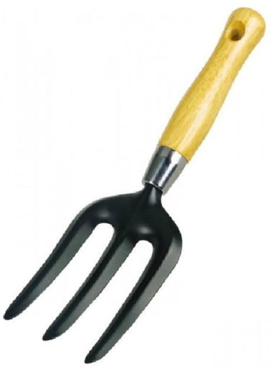 HAND FORK WITH WOODEN HANDLE