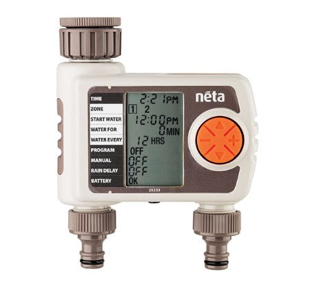 NETA TIMER TAP ELECTRONIC TWO ZONE PL 12MM