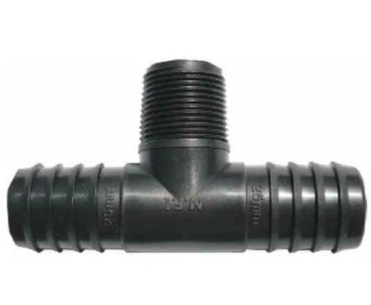 NYLON MALE COMBI TEE 25MM X 1/2''