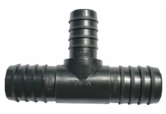 NYLON REDUCING INSERT TEE 25MM X 20MM