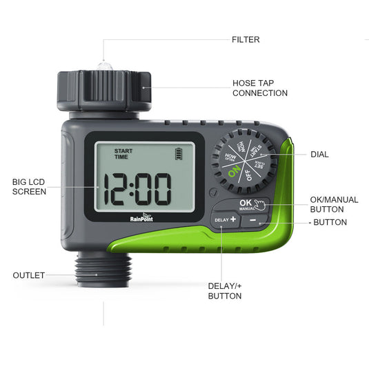 RAINPOINT DIGITAL 1-ZONE IRRIGATION TIMER